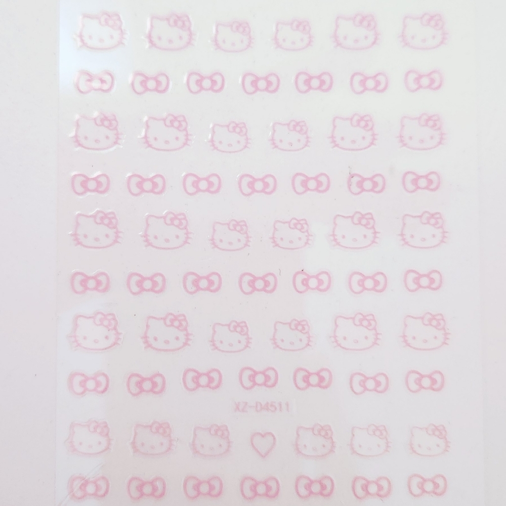 ⭐4/$15 Hello Kitty Pink Printed Nail Art Stickers